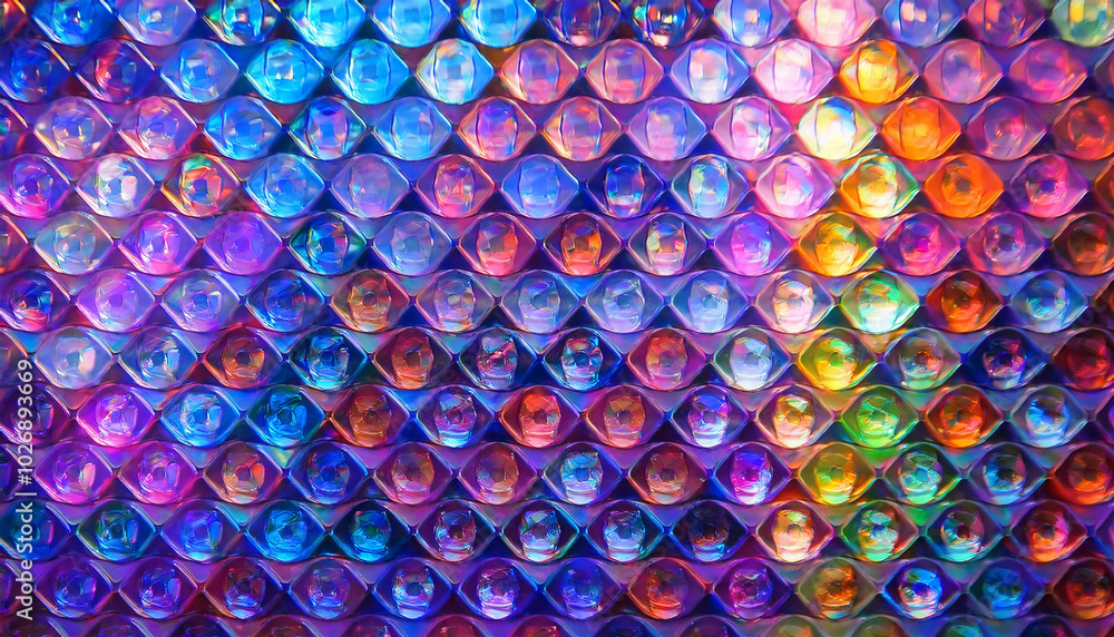 Chromatic Bubbles Crystal Grid Chromatic Bubbles Crystal Grid
