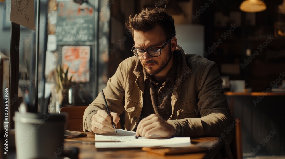 Scribbling words. Scribbling words.