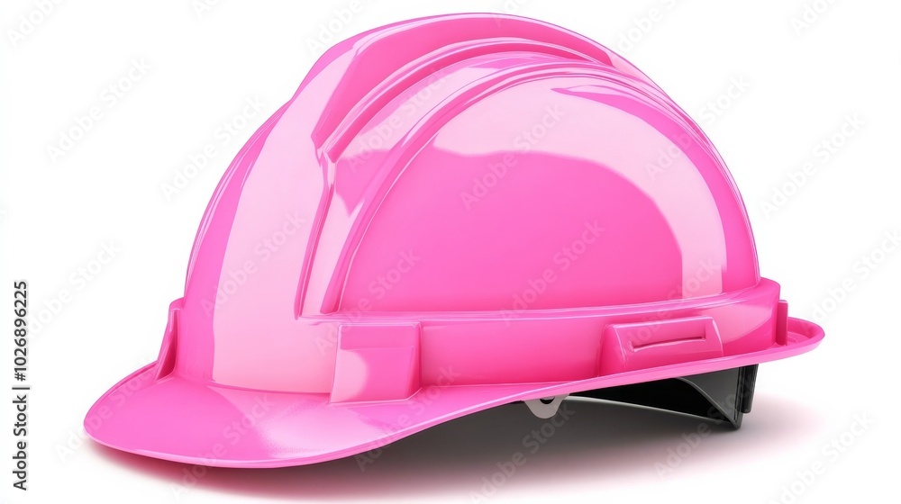 Fototapeta premium Isolated pink hardhat
