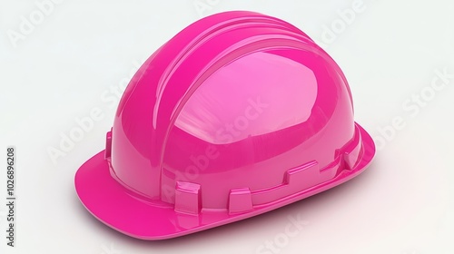 Hardhat in pink on white