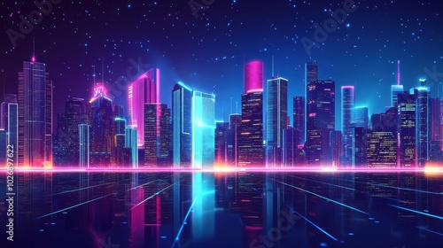 Futuristic Neon Cityscape A Vibrant Vision of Tomorrow