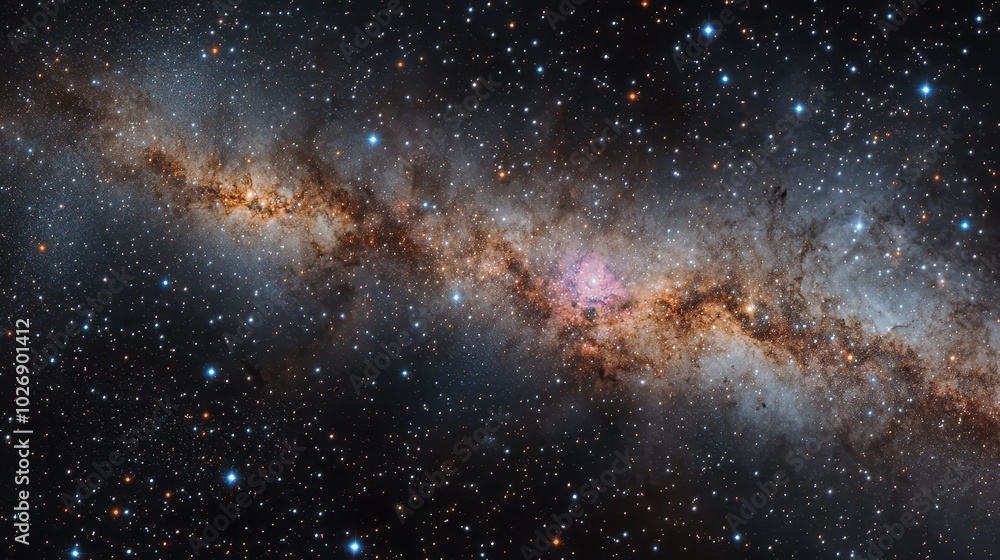 Naklejka premium Exploring the Infinite Cosmos A Journey Through Countless Stars and Nebulas