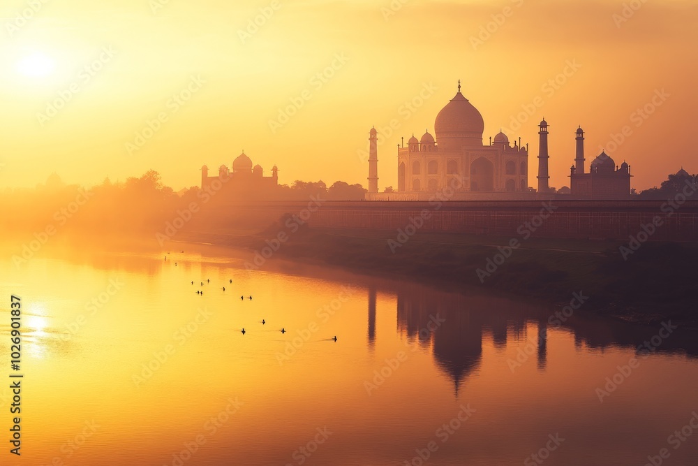 mosque background with sunset mosque background with sunset