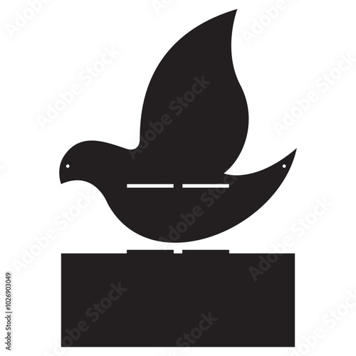 BIRDS VECTOR WOODEN WALL SHEL...