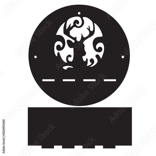 ROUND VECTOR WOODEN WALL SHEL...