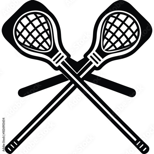 lacrosse sport vector illustration silhouette design concept