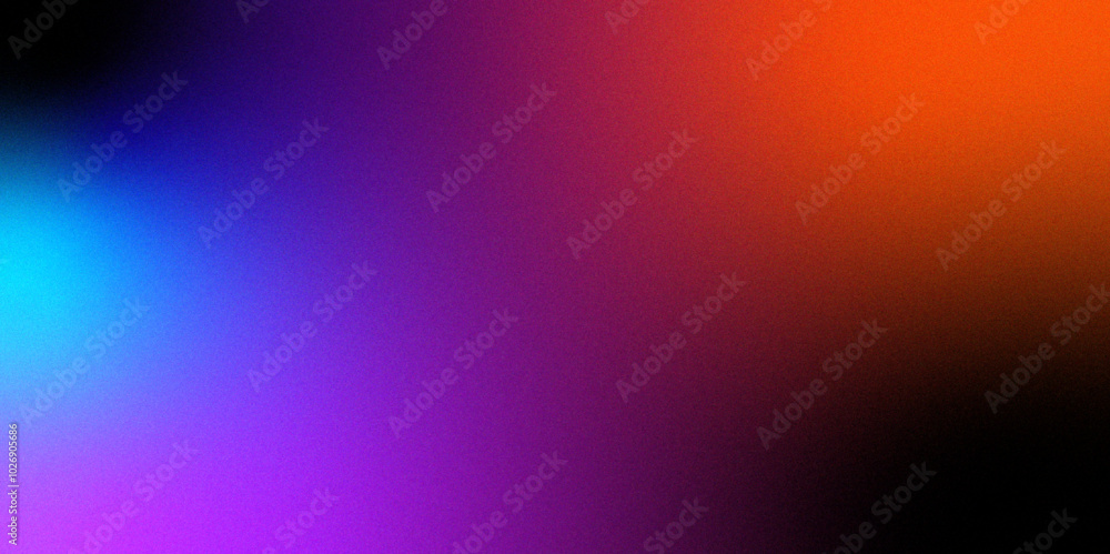 Fototapeta premium Colorful gradient background in red, purple, and blue abstract colorful gradient background blending colors with grain texture . modern aesthetic Gradient red blue blur abstract .. Best design for you