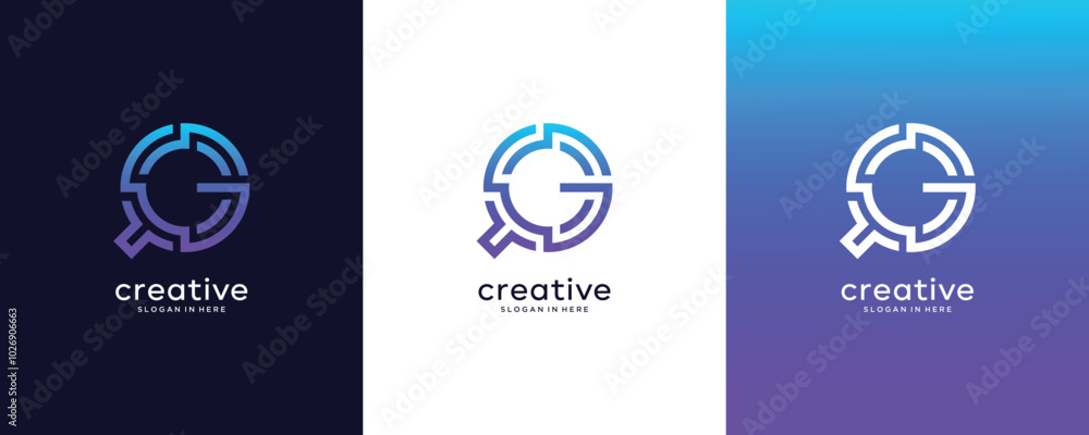 Abstract letter G logo design vector template Abstract letter G logo design vector template
