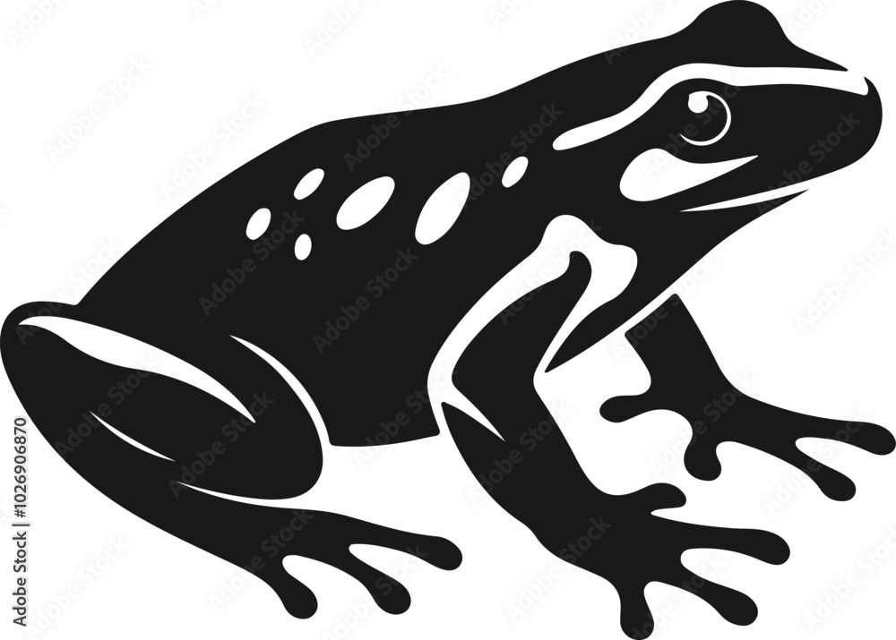amphibian animal silhouette vector illustration amphibian animal silhouette vector illustration