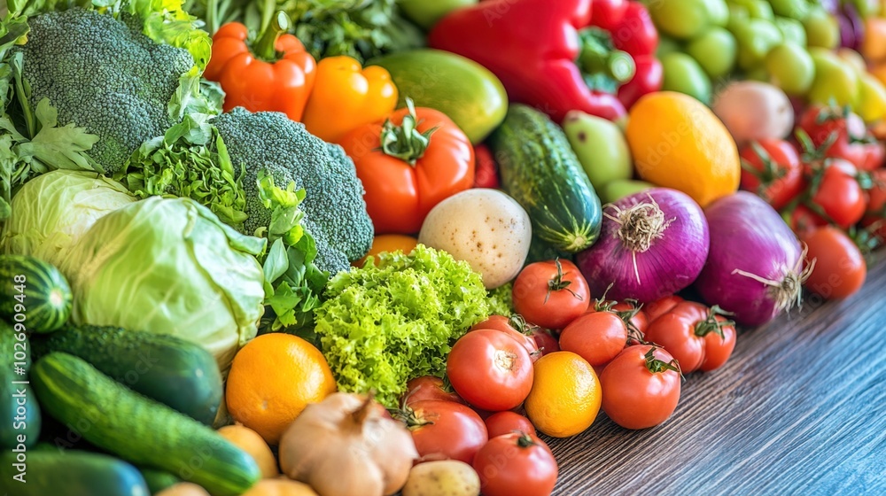 Close-up of vibrant fresh vegetables and fruits on wooden table, symbolizing healthy blood pressure foods, emphasizing natural nutrition and wellness. Close-up of vibrant fresh vegetables and fruits on wooden table, symbolizing healthy blood pressure foods, emphasizing natural nutrition and wellness.