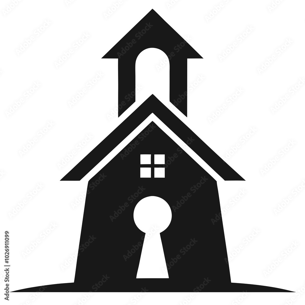 house icon on white house icon on white