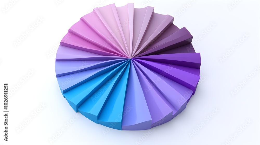 Obraz premium Abstract Colorful Geometric Shape Circular Pattern Purple and Blue Gradient