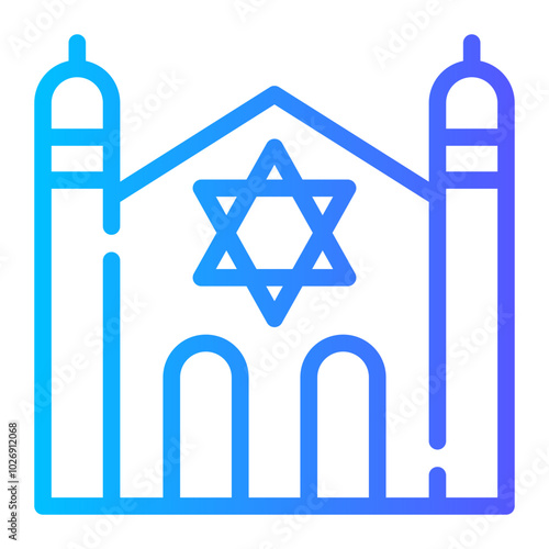 synagogue gradient icon