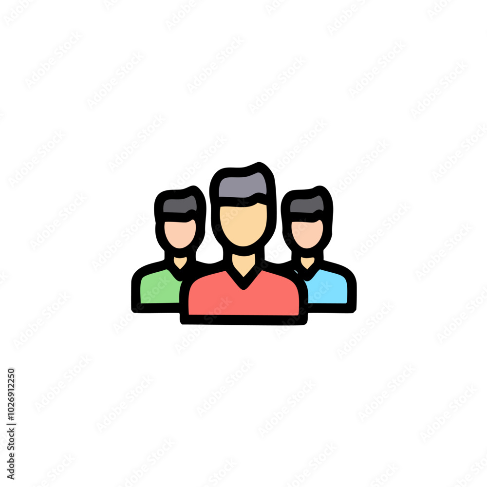 Teamwork flat icon. Single high quality outline symbol for web design or mobile app. Teamwork flat icon. Single high quality outline symbol for web design or mobile app.
