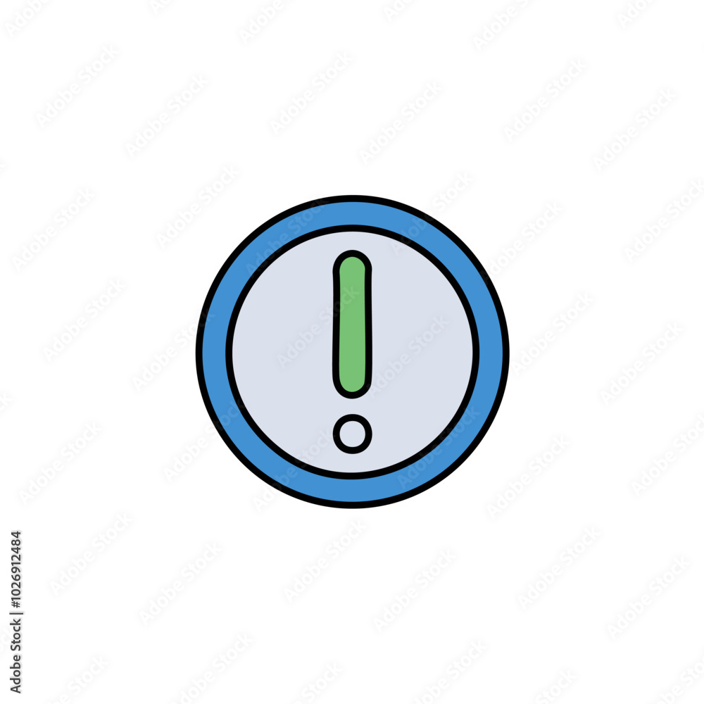 Exclamation mark icon on white background. vector illustration. Exclamation mark icon on white background. vector illustration.