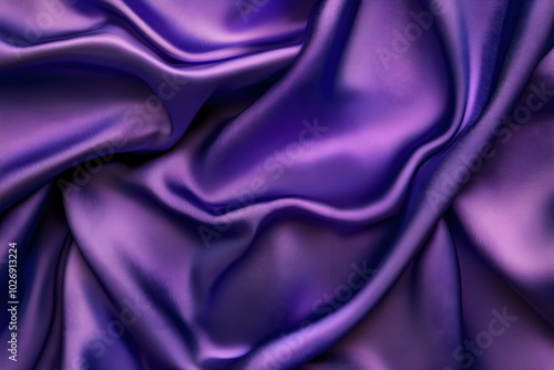 Purple silk background. Satin luxury fabric. Abstract crumpled cloth. Royal elegant wallpaper for the beauty sphere