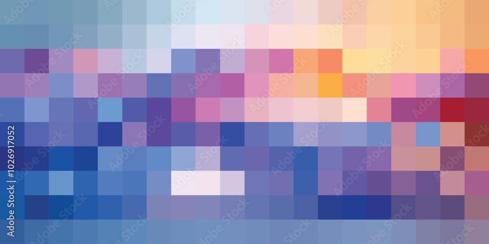 Abstract Mosaic in light pastel purple, orange and blue Background Abstract Mosaic in light pastel purple, orange and blue Background