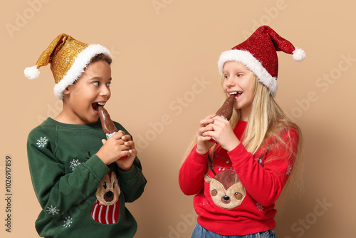 Cute little children eating...