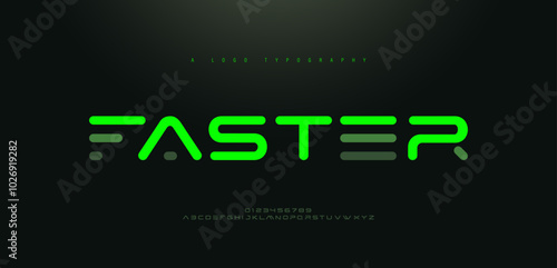 Abstract scifi modern logo alphabet fonts. Science fiction typography sport, technology, fashion, digital, future creative faster logos fonts. vector illustration