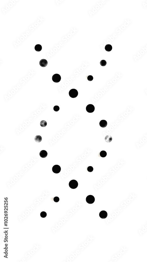 Overlay of loading animation of DNA-shaped in portrait Overlay of loading animation of DNA-shaped in portrait