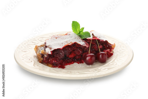 Delicious cherry strudel sl...