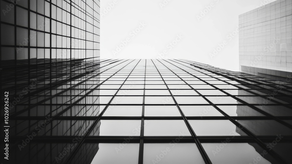 HK commercial bldg B&W windows HK commercial bldg B&W windows