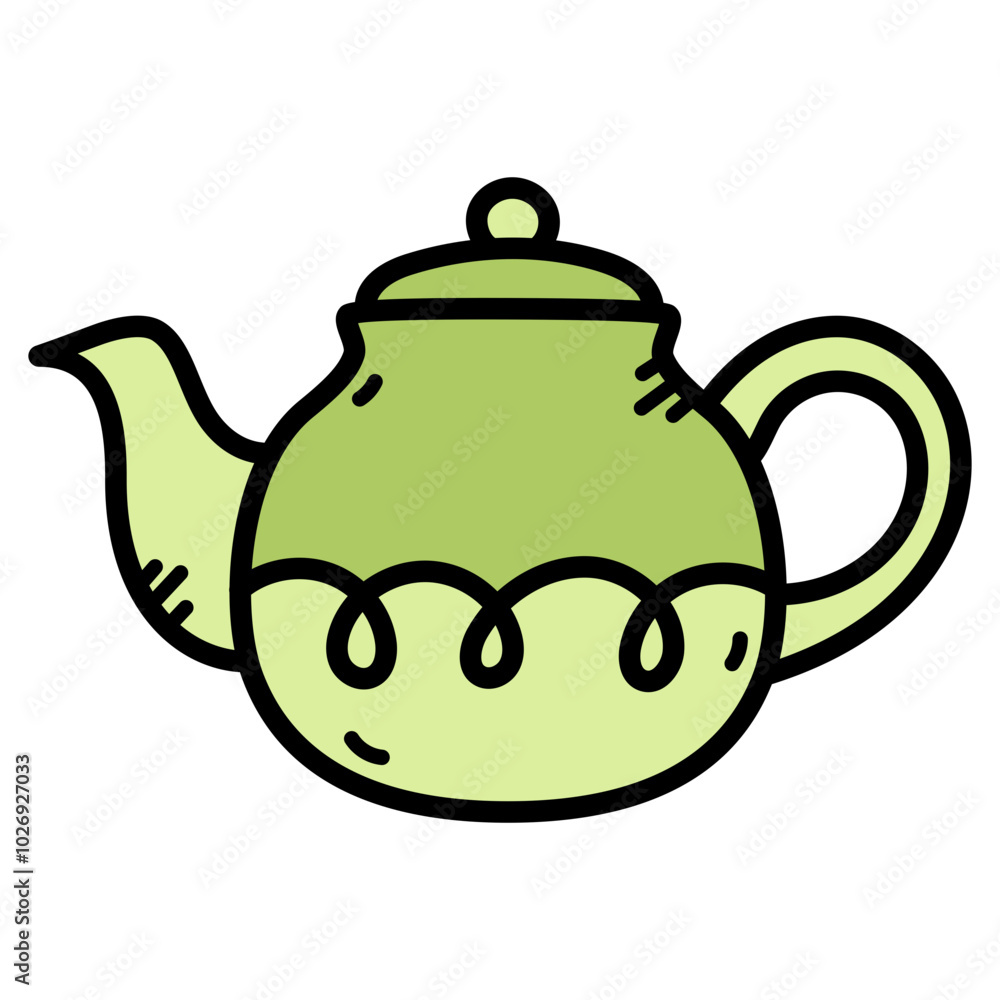 Fototapeta premium Teapot Doodle Illustration