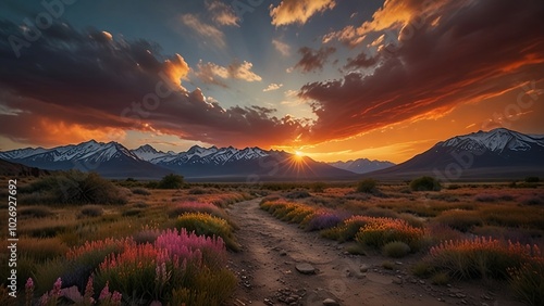 sunset over the mountains, A Beautiful Summer Escape