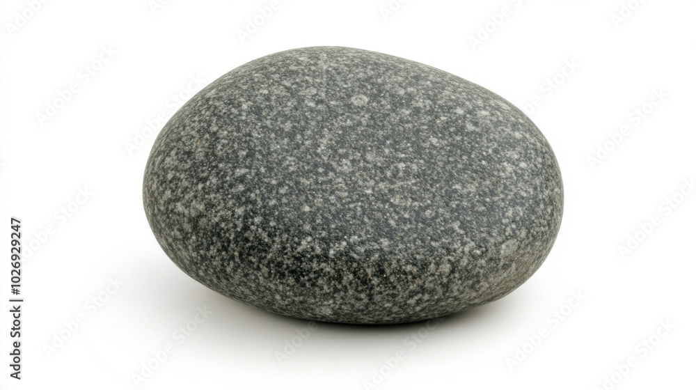 A simple gray round pebblestone, isolated against a clean white background, showcasing its smooth texture and minimal design. A simple gray round pebblestone, isolated against a clean white background, showcasing its smooth texture and minimal design.