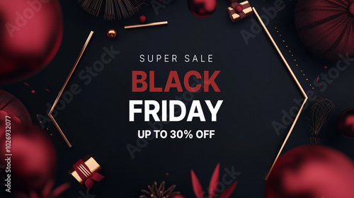 Black Friday Banner red concept