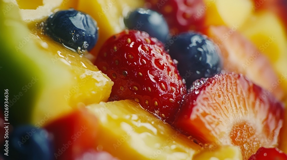 Magnified fruit salad Magnified fruit salad