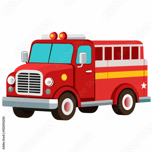 fire engine vector illustration on a white background
