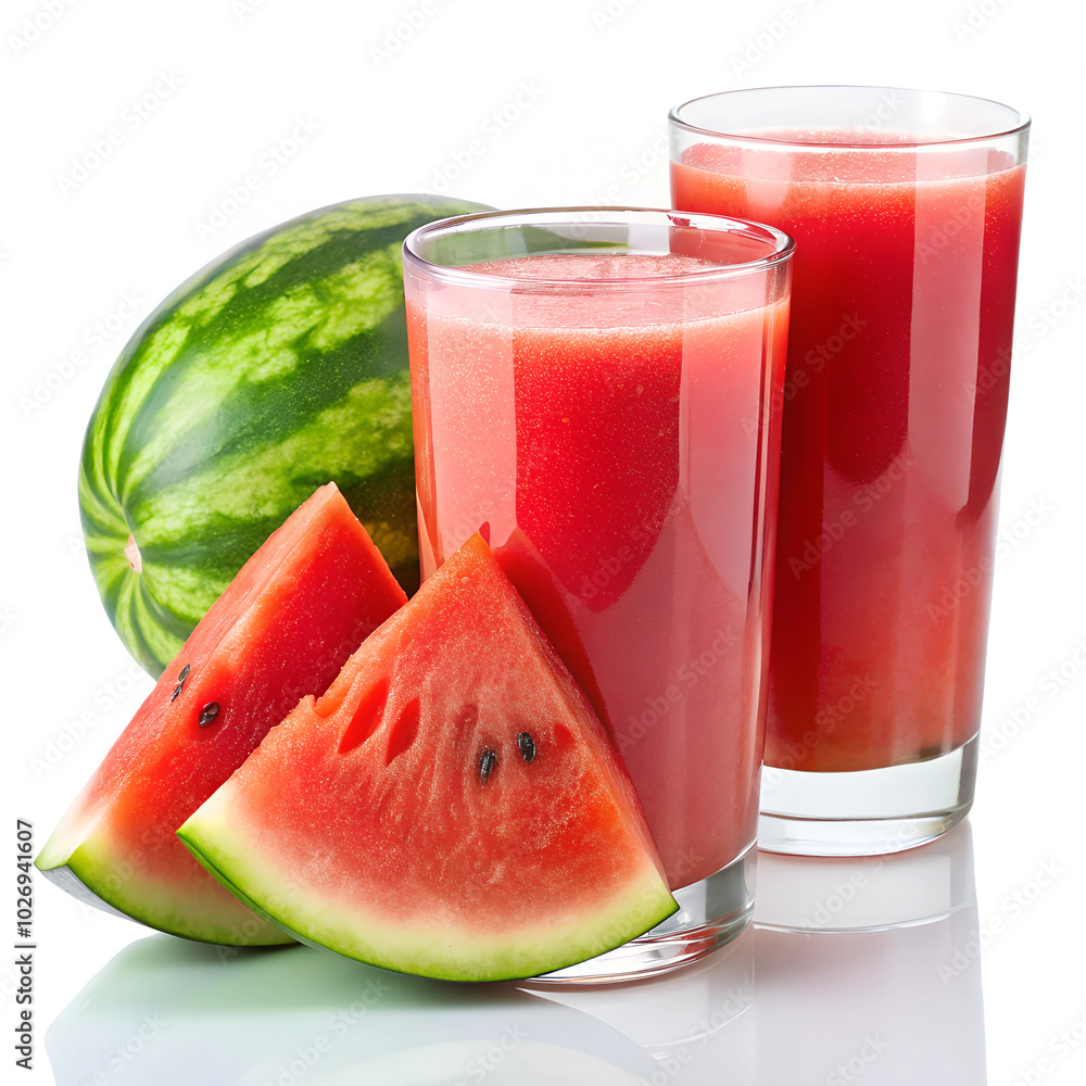 Watermelon Juice isolated on a white background Watermelon Juice isolated on a white background