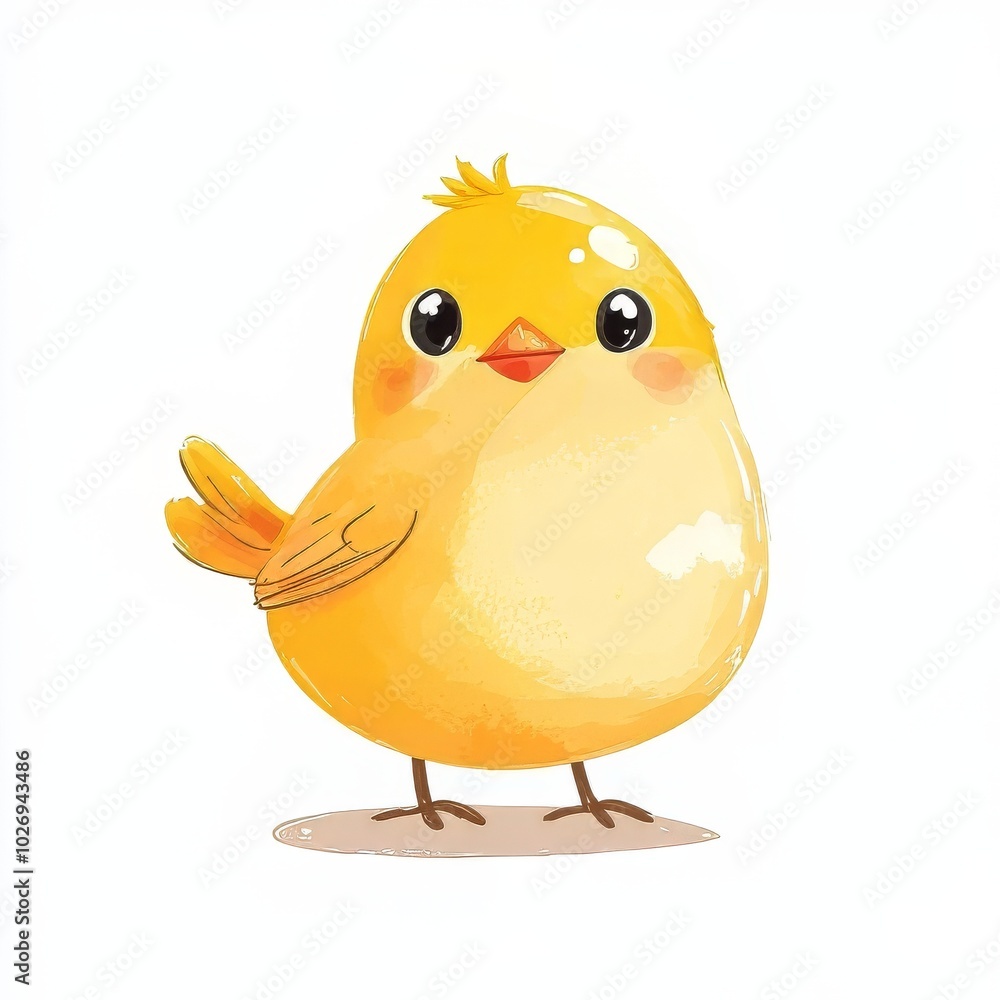 A yellow bird vector illustration A yellow bird vector illustration