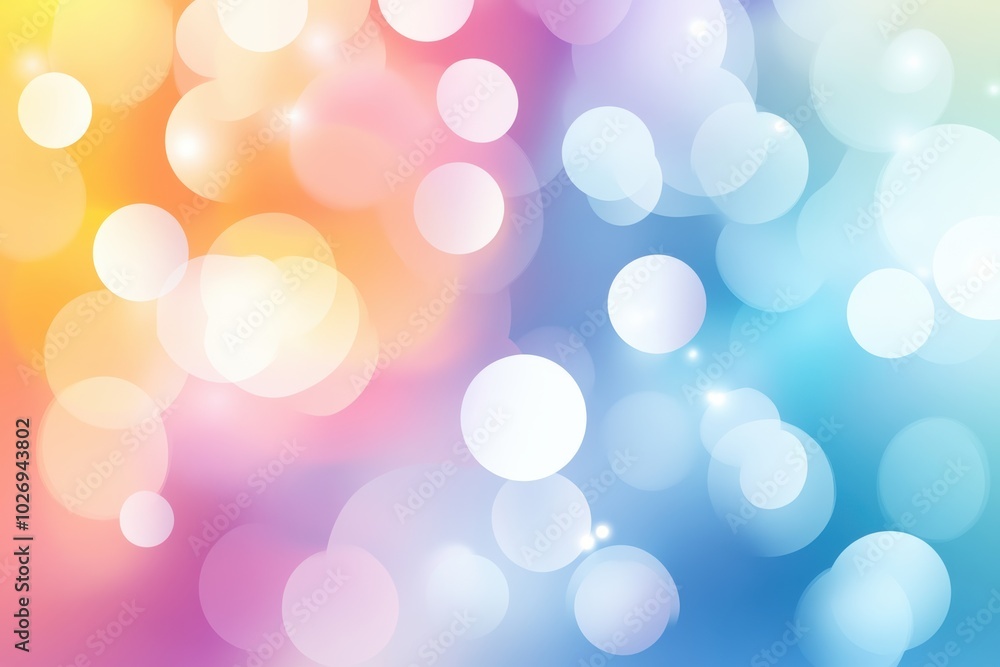 Fototapeta premium A vibrant abstract background with colorful bokeh circles in soft hues, perfect for creative projects and graphic designs.