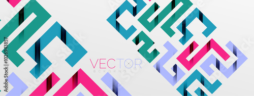 Color bend lines with shadow texture effect. Vector Illustration For Wallpaper, Banner, Background, Card, Book Illustration, landing page