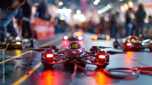 Wallpaper Mural Autonomous vehicle demonstrations and drone races at a tech festival, with tech enthusiasts marveling at the latest innovations in transportation. Torontodigital.ca