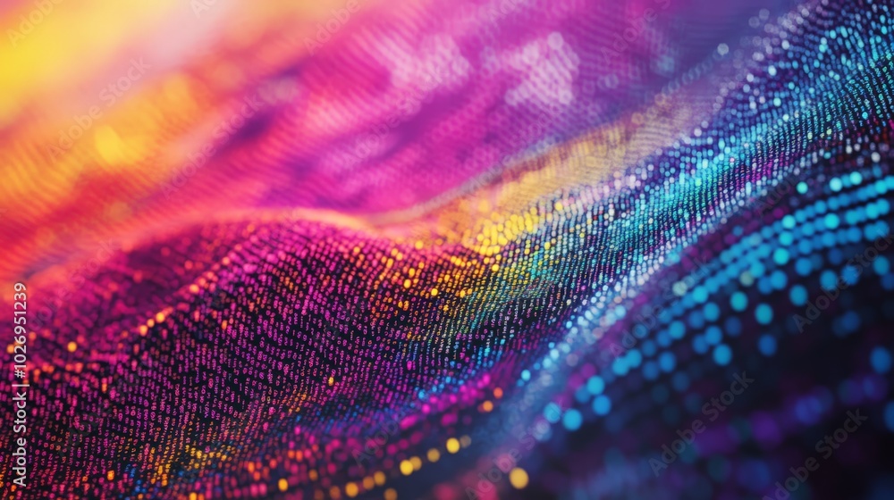 Abstract Wavy Background with Blurred Colorful Lights Abstract Wavy Background with Blurred Colorful Lights