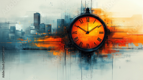 Wallpaper Mural time is money concept Torontodigital.ca