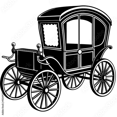carriage vector silhouette 
design on a white background