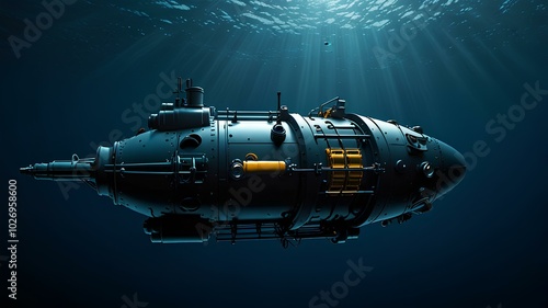 Wallpaper Mural Exploring the Depths of the Ocean with Advanced Submersibles. Concept Deep-Sea Exploration, Marine Biology, Submersible Technology, Oceanography. Torontodigital.ca