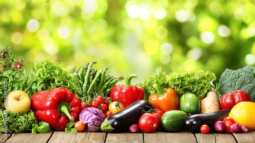 Close-up of vibrant fresh vegetables and fruits on wooden table, symbolizing healthy blood pressure foods, emphasizing natural nutrition and wellness. Close-up of vibrant fresh vegetables and fruits on wooden table, symbolizing healthy blood pressure foods, emphasizing natural nutrition and wellness.