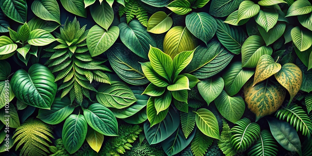 Lush Green Leaves in Botanical Patterns - Eco-Friendly Organic Textures for Nature Lovers Lush Green Leaves in Botanical Patterns - Eco-Friendly Organic Textures for Nature Lovers