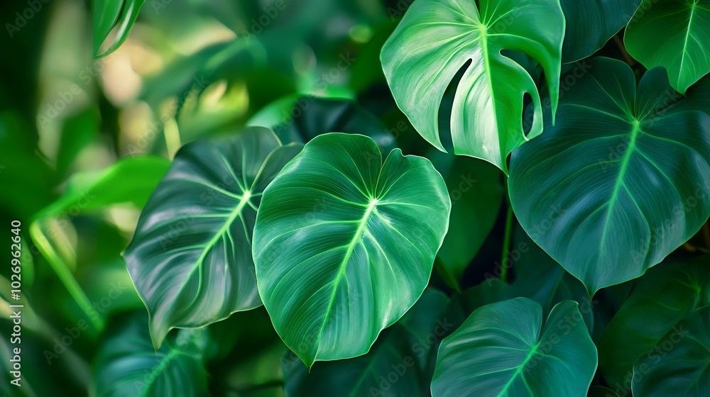 Green Tropical Leaf Texture Green Tropical Leaf Texture