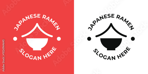 Logo ramen bowl food unique design