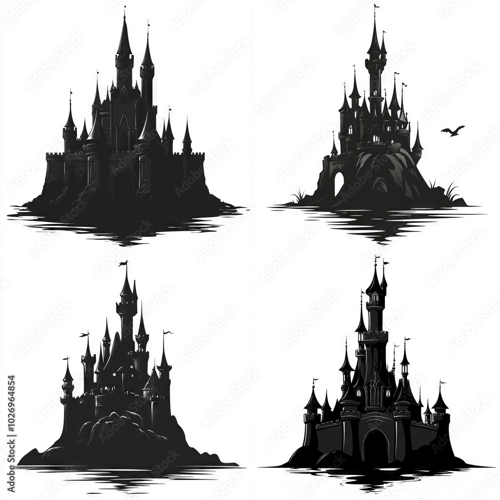 Fototapeta premium Magical castle vector