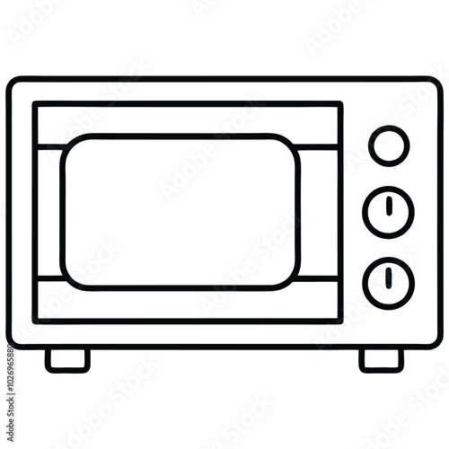 microwave design logo icon concept illustration silhouette 