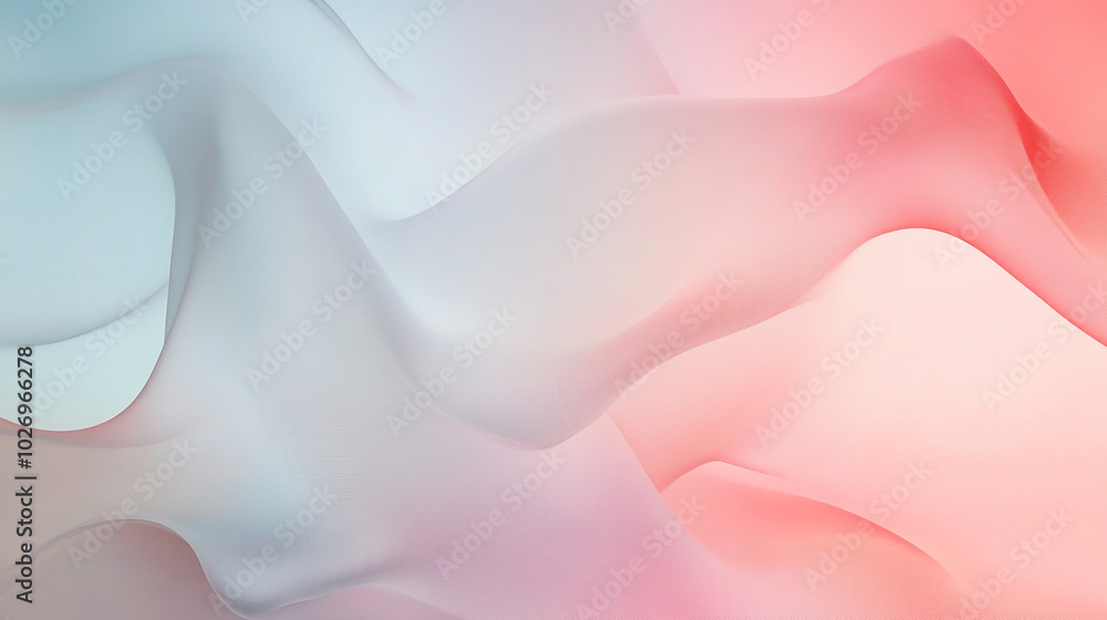 Obraz premium Abstract background with flowing, colorful, wavy lines in a gradient from cool blue to warm pink.