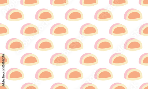 Illustration repeat pattern mochi food dessert unique design