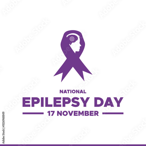  vector illustration about National Epilepsy Day, 17th November, awareness about epilepsy and the urgent need for improved treatment, better care